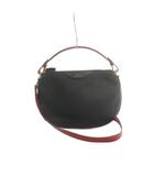 アニヤハインドマーチ ANYA HINDMARCH 2WAY Wジップ ショルダーバッグ ハンドバッグ レザー 紺 ネイビー 赤 レッド /MI ■OS