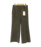 セオリー Theory 25AW MALFILE WOOL MIDRISE TROUSER パンツ ワイド チェック 00 グレー ブラック /HK ■OS ■SH