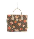 グッチ GUCCI 659983 GGスプリーム アップルハート レボムスモール 2WAY トートバッグ ショルダーバッグ 総柄 GG柄 茶 ブラウン 赤 レッド オフホワイト /MI ■OS ■OH