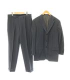 キトン Kiton キートン BLANC BLU Super180s スーツ セットアップ シングル テーラードジャケット パンツ ストライプ ウール 46 チャコールグレー グレー  /ES ■OS ■SH