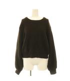 スピック&スパン Spick&Span 25AW スパンコールショート丈ニット セーター 長袖 ブラウン /DO ■OS
