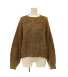 スピック&スパン Spick&Span 24AW ラメ ショートニット プルオーバー セーター 茶 ブラウン ゴールドカラー /CX ■OS