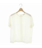 セルリ CELERI ドゥーズィエムクラス取扱 18SS SILKブラウス 半袖 バックボタン アイボリー /ES ■OS ■PN