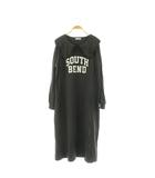 フリークスストア FREAKS STORE ワンピース ロング 長袖 プリント フリル F チャコールグレー /MY ■OS ■AX