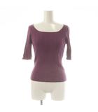 プロポーション ボディドレッシング PROPORTION BODY DRESSING リブニット プルオーバー 半袖 M パープル /DF ■OS ■FR