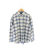 ランズエンド LANDS' END チェックシャツ XL オフホワイト ブルー ライトブルー /DO ■OS ■FR