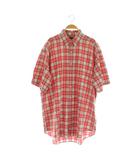 ラルフローレン RALPH LAUREN BLAKE ボタンダウンシャツ チェック 半袖 L レッド /MY ■OS ■AX