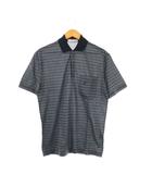 ジバンシィ GIVENCHY MONSIEUR 半袖 ニットポロシャツ 総柄 S ネイビー /DF ■OS ■GY14