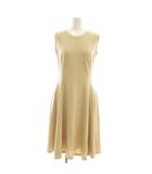 フォクシー FOXEY 22年製 Dress Laurel ドレス ワンピース ひざ丈 ノースリーブ 38 ベージュ /AT ■OS