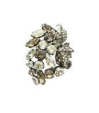 フォクシー FOXEY Antique Brun ブローチ ラインストーン ビジュー クリア グレー 36311 /MI ■OS