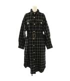 グレースクラス GRACE Class 24AW ウールチェックシャツワンピース 36 ブラック 黒 ホワイト 白 ベルト付き /CX ■OS ■SH