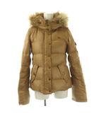 バーバリーブルーレーベル BURBERRY BLUE LABEL ファー付きダウンジャケット 38 ブラウンベージュ /DO ■OS ■SH