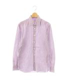 ボリエッロ BORRIELLO シャツ 長袖 ストライプ 151/2 39 パープル ホワイト /DO ■OS