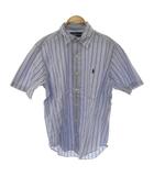 クラシック フィット Classic FIT 半袖ボタンダウンシャツ M 白 ホワイト ブルーパープル /SS ■OS  ■MA