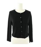 フォクシー FOXEY Cardigan Upper Standard ニットカーディガン クロップド丈 38 黒 ブラック ワンカラー 無地 ストレッチ /BB ■OS ▲H