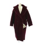 マックスマーラ MAX MARA 10160223 テッドガール テディベア アイコンコート アウター チェスター ロング丈 ワンカラー アルパカ混 ウール混 シルク混 XS ワインレッド タグ付き /BB ■OS ▲H
