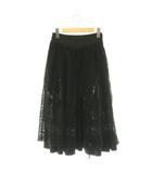 アクシーズファム axes femme NIBBLE POISON ダークナイトサーカススカート フレア ミモレ ロング M 黒 ブラック /BB ■OS ▲H