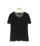 ダナキャランニューヨーク DKNY 半袖ニット カットソー クルーネック ブラック /MY ■OS ■MA