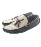 ルイヴィトン LOUIS VUITTON ドライビングシューズ レザー 7 白 ホワイト 茶色 ブラウン /SR ■GY09