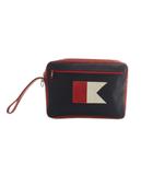ロンシャン LONGCHAMP ポーチ バイカラー 紺 ネイビー 赤 レッド /MI ■OS ■MA
