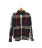 ブルーレーベルクレストブリッジ BLUE LABEL CRESTBRIDGE クレストブリッジチェック ブラウス シャツ ロゴ刺繍 長袖 36 紺 ネイビー /HS ■OS ■GY09