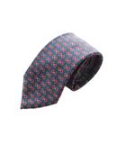 グッチ GUCCI ネクタイ レギュラータイ 総柄 シルク 紺 ネイビー 赤 レッド /MI ■OS ■OH ■GY09