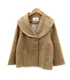 エフデ ef-de ショールカラーコート ショート丈 無地 7 ベージュ /SY10