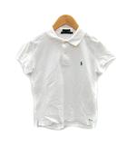 ラルフローレン RALPH LAUREN ポロシャツ 半袖 ポロカラー 無地 ロゴ刺繍 小さいサイズ 5i 白 ホワイト /SY39