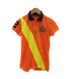 ラルフローレン RALPH LAUREN THE SKINNY POLO ポロシャツ 半袖 ロゴ刺繍 S マルチカラー オレンジ /YS34