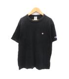チャンピオン CHAMPION Tシャツ カットソー 半袖 ロゴ刺繡 M 黒 ブラック /YK40