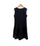  Enzo Gala エンツォガーラ ワンピース ひざ丈 ノースリーブ ラウンドネック 無地 切替 紺 ネイビー /SY40