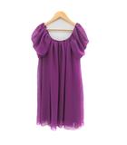  ニコルセレクション NICOLE selection ワンピース ひざ丈 半袖 38 M ダークパープル /YK21
