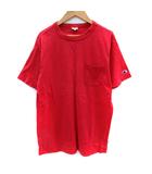 チャンピオン CHAMPION Tシャツ カットソー 半袖 ラウンドネック ロゴ刺繍 M 赤 レッド /SM5