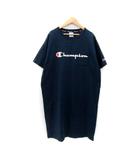 チャンピオン CHAMPION ワンピース ミモレ丈 半袖 ラウンドネック ロゴプリント F 紺 ネイビー /SY45