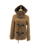 ダッフルコート ショート丈 ダブルジップ フード付き M ベージュ /YK3
