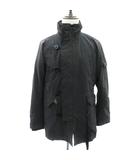ナノユニバース nano universe モッズコート ミリタリーコート ブルゾンジャケット ミドル丈 2way M 黒 ブラック /YK3