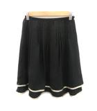 エフデ ef-de フレアスカート ギャザースカート ミニ丈 7 黒 ブラック ベージュ /YK20