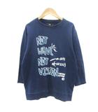 ハレ HARE カットソー 七分袖 プリント S ネイビー 紺 /YM26