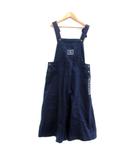 サロペットスカート ワンピース ロング丈 M 紺 ネイビー /HO1
