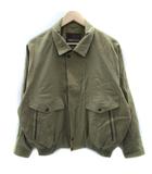  カレントステージ CURRENT STAGE ミリタリージャケット ブルゾンジャケット ミドル丈 ロゴ刺繍 M カーキ /SM10