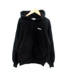 パーカー プルオーバー 長袖 プリント S 黒 ブラック グレー /HO4