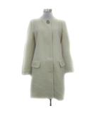 アプワイザーリッシェ Apuweiser-riche ノーカラーコート ロング丈 無地 1 オフホワイト /YS1