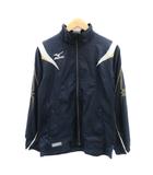 ミズノ MIZUNO スポーツウェア トラックジャケット ミドル丈 ジップアップ ロゴ刺繡 オーバーサイズ S マルチカラー 紺 ネイビー /YK24