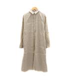 プラステ PLST シャツワンピース ロング丈 長袖 麻 リネン S ベージュ /YK29