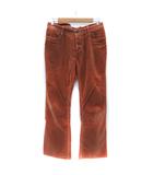 ユナイテッドアローズ UNITED ARROWS ベロアパンツ ブーツカット ロング丈 33インチ オレンジブラウン /SM1