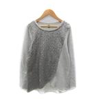 トレーナー スウェット ラウンドネック スパンコール装飾 XS グレー /SY38