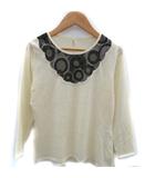 ミラショーン mila schon ニット カットソー 七分袖 刺繍 40 L アイボリー /SM14