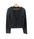 ノーカラージャケット ミドル丈 2 ダークグレー /SM23