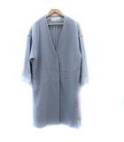 ウィムガゼット Whim Gazette ノーカラーコート ロング丈 F アイスブルー /SM14