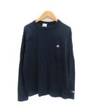 チャンピオン CHAMPION カットソー Tシャツ 長袖 ロゴ刺繍 M 紺 ネイビー /YK28